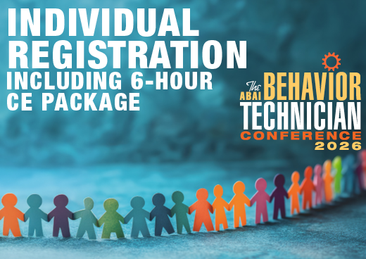 a square graphic representing 2026 Behavior Technician Conference Registration (Single)